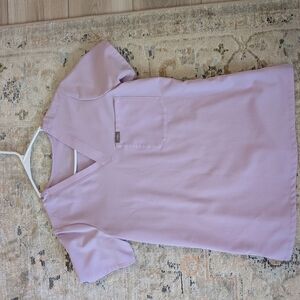 Figs Lilac V-Neck Scrub Top & Joggers Xs